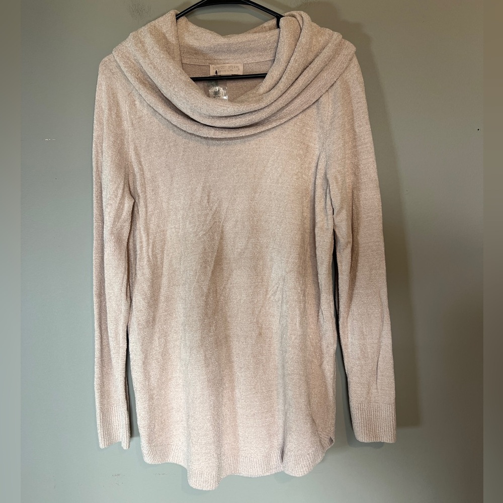 Barefoot Dreams Cozychic Ultra Lite Coastal Cowl Neck Tunic S NWT
